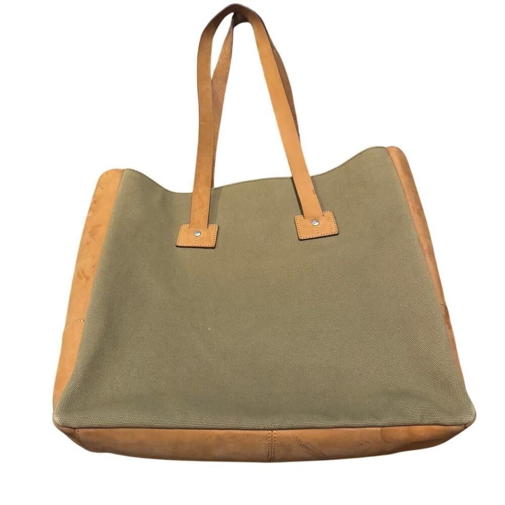 Jack Spade Canvas and Leather Tote Bag